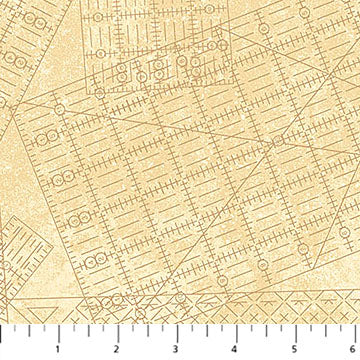 Northcott Stonehenge Stitchin’ DP28349-12 Beige Rulers