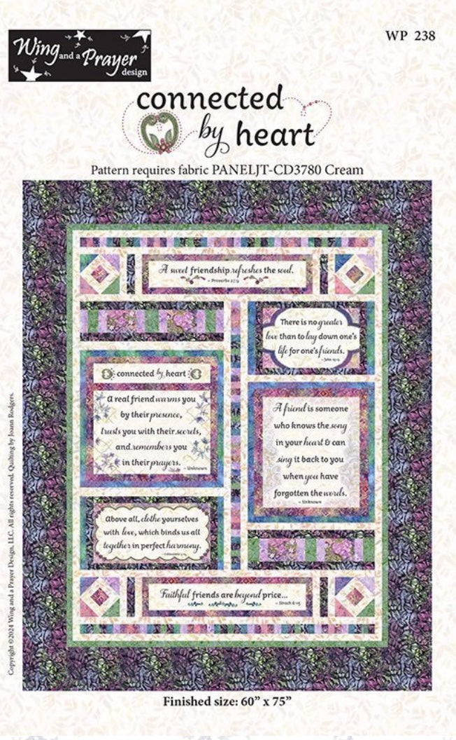 connected by heart Quilt Kit 60” x 75”