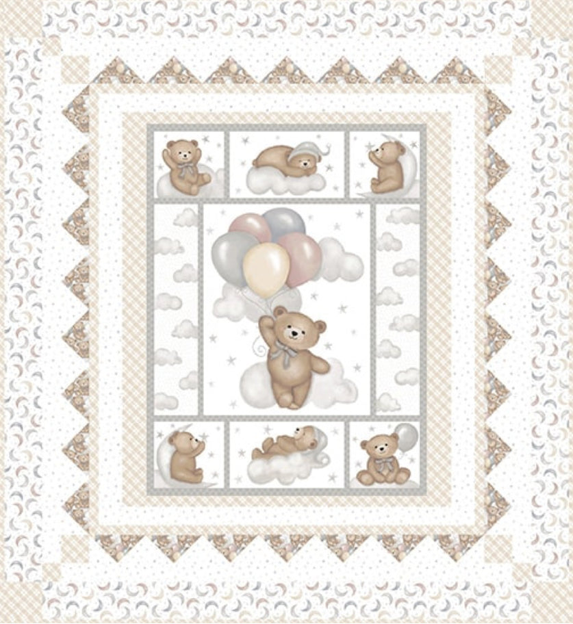 Sleepy Teddy Sweet Dreams Quilt 60” x 66”