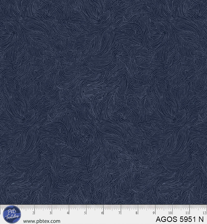 A Garden of Stitches Tonal Stitches Navy AGOS 05951 N