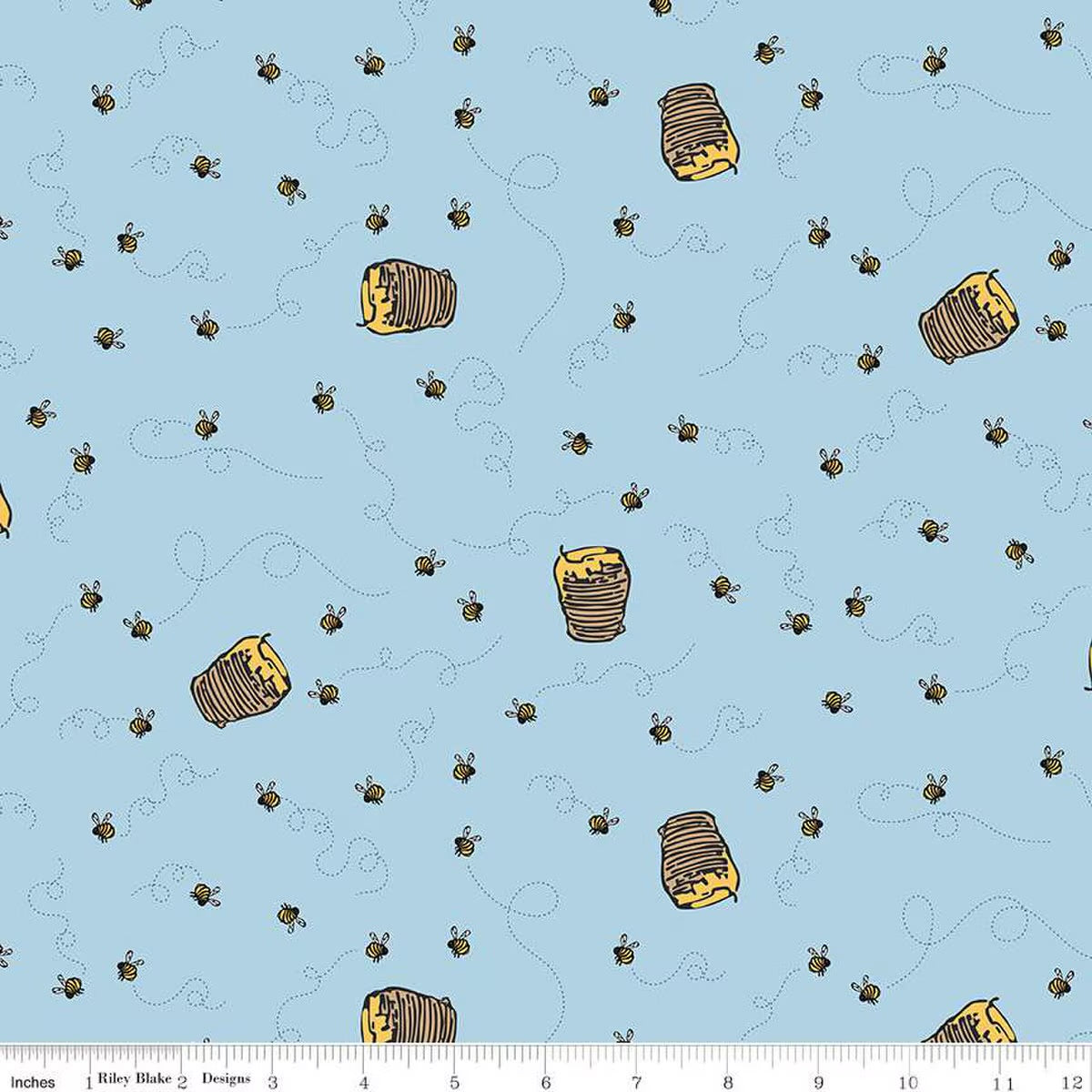 Winnie the Pooh by Riley Blake Designs Pattern: C17004, Color: Blue