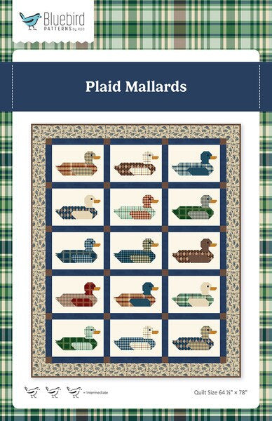 Plaid Mallards Quilt Kit 64 1/2” x 78”