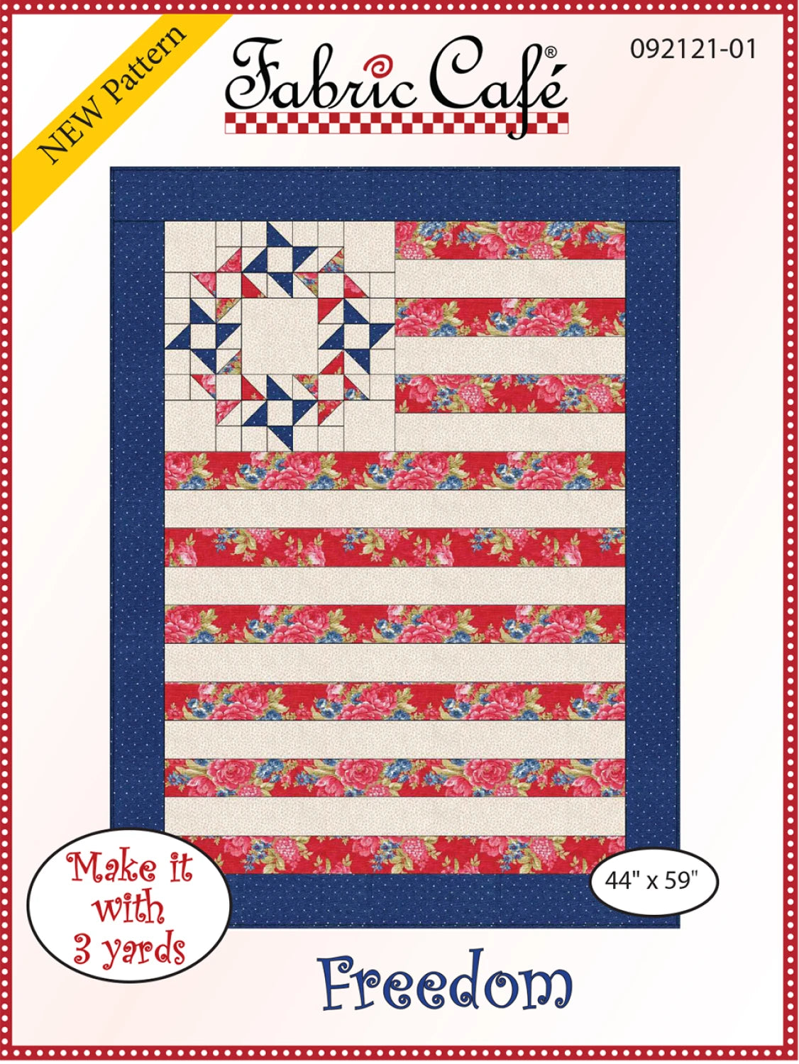 Freedom Pattern by Fabric Cafe’ 44” x 59”