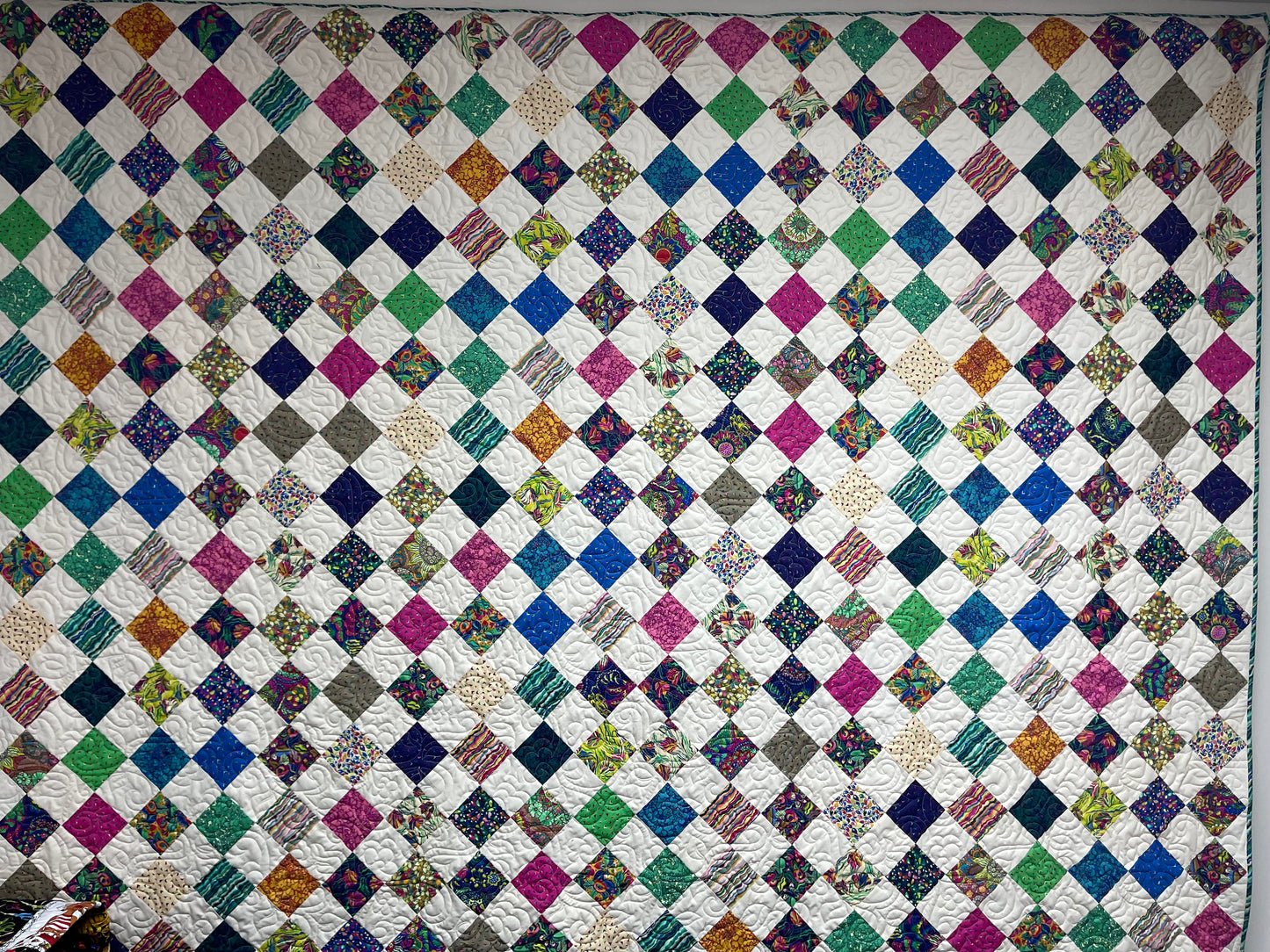 Squares on Point Quilt Kit Approx 98” x 109”