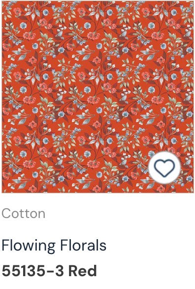 America The Beautiful by Leslie Trimbach for Windham Fabrics #55135-3 Flowing Florals Red