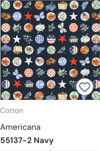 America The Beautiful by Leslie Trimbach for Windham Fabrics #55137-2 Navy
