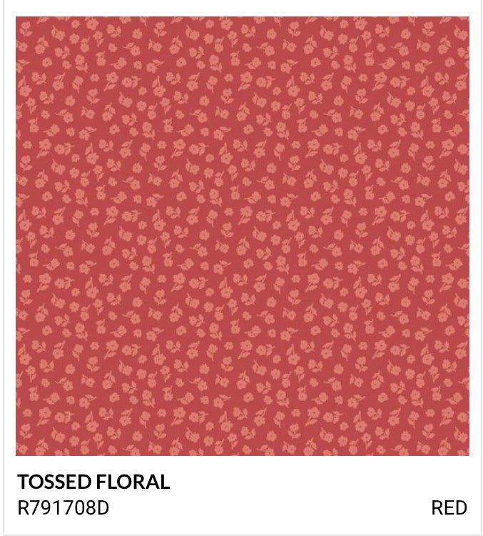 Strawberry Patched R791708D Red Tossed Floral