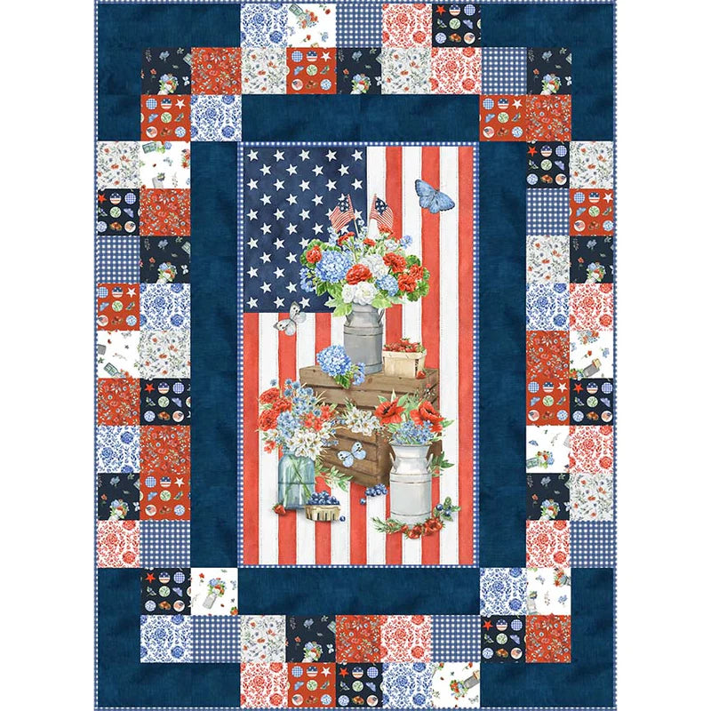America the Beautiful Quilt Kit 50” x 68”