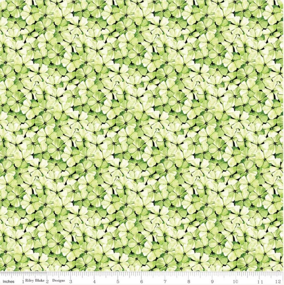 Riley Blake Designs Sewing Seeds III by J. Wecker Frisch C15694 Green Phlox Petals