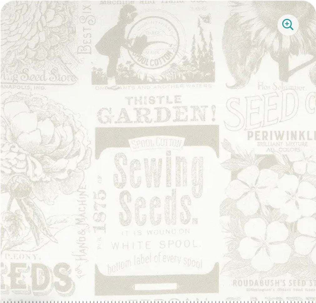 Riley Blake Designs Sewing Seeds III by J. Wecker Frisch 108” WB15696 Gray