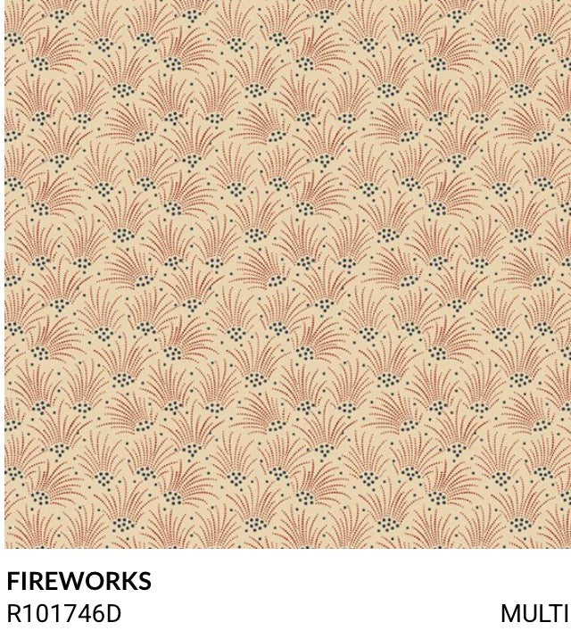 American Icons fabric by Carrie Quinn for Marcus Fabrics Fireworks R101746D Multi