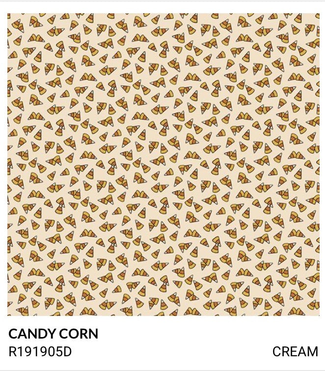 Marcus Fabrics Halloween Haunts by Designer Cindy Staub Candy Corn R191905D Cream