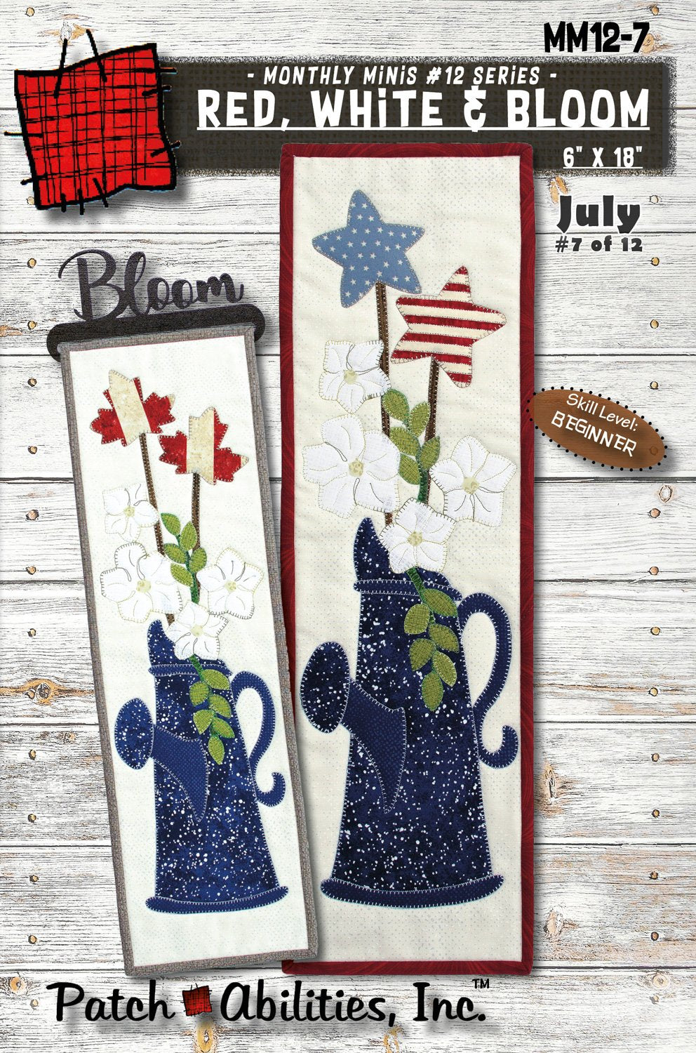 Patch Abilities, Inc. Red, White, Bloom Kit 6” x 18”