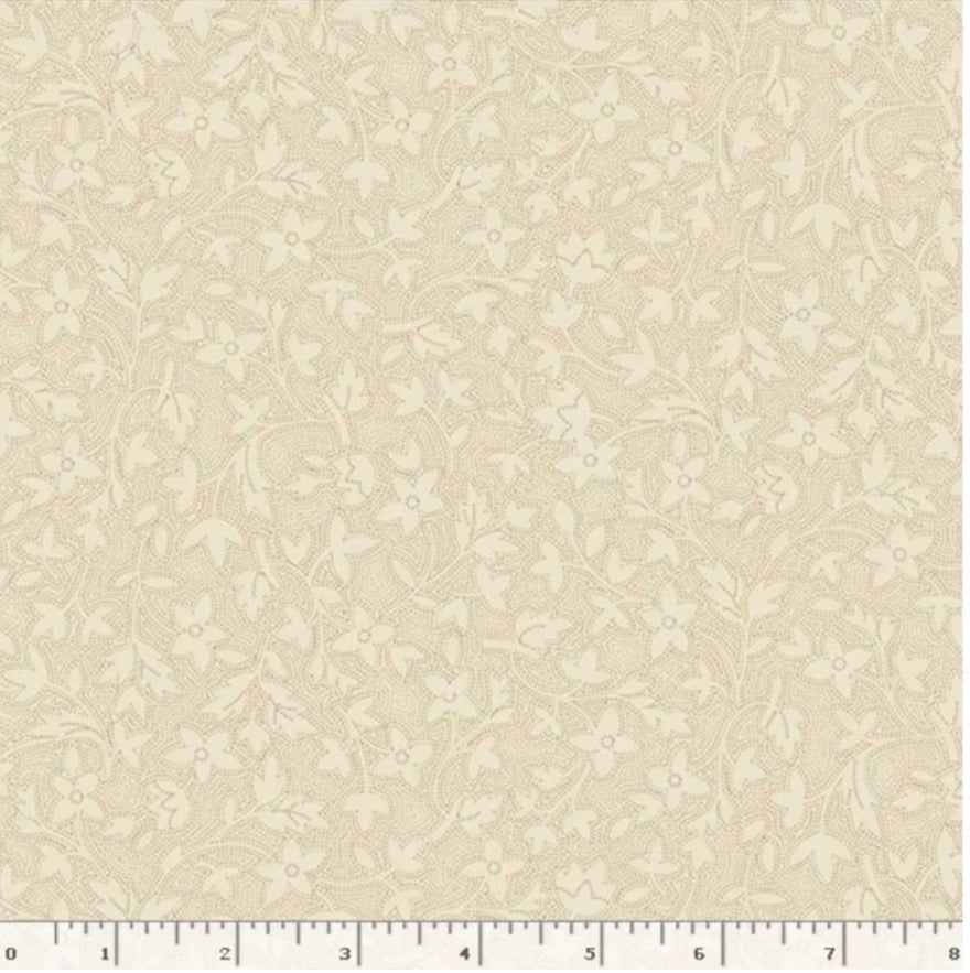 Marcus Fabrics Grace Elizabeth Collection by Carrie Quinn of Pieceful Gathering Quilt Shop, Dotted Florals R101690D Cream