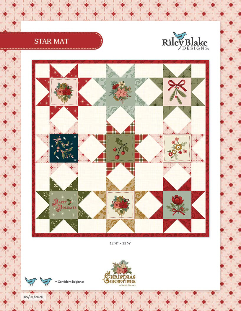 Christmas Greetings Panel Quilt Kit 34 1/2” x 46 1/2” Plus a Bonus