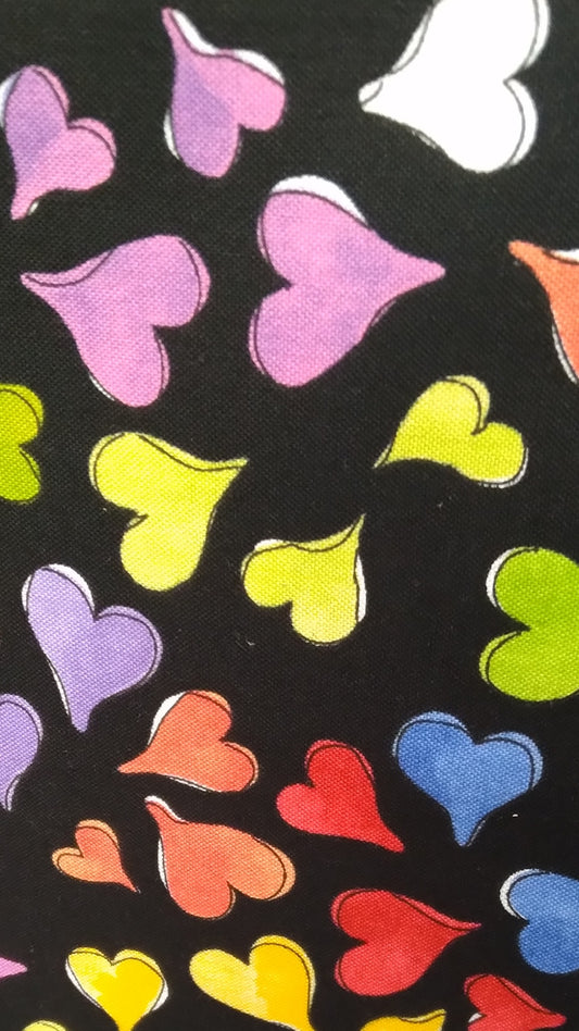 Loralie Designs Happy Hearts Black 692-430