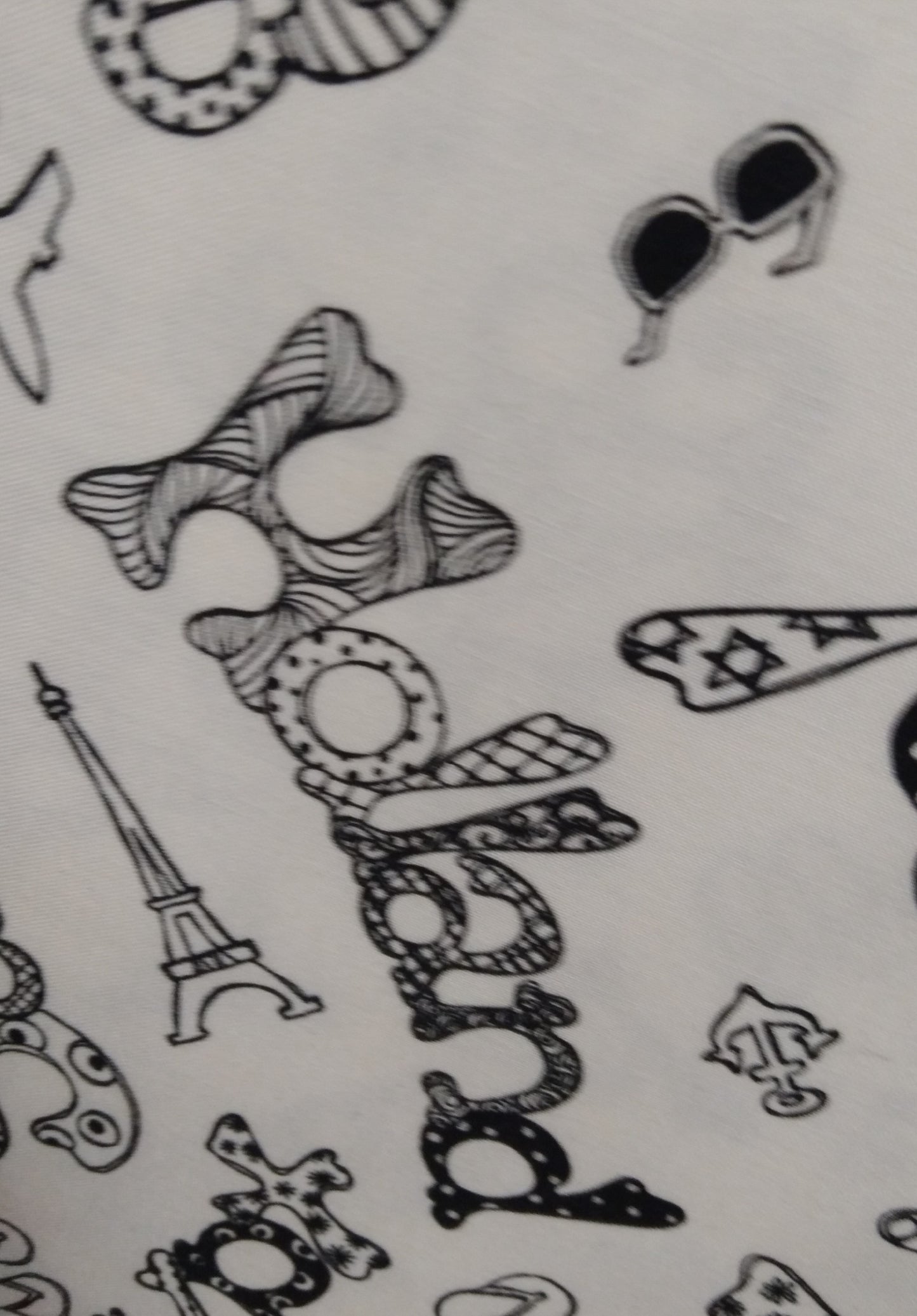 Loralie Designs Tossed Places Black 692-582