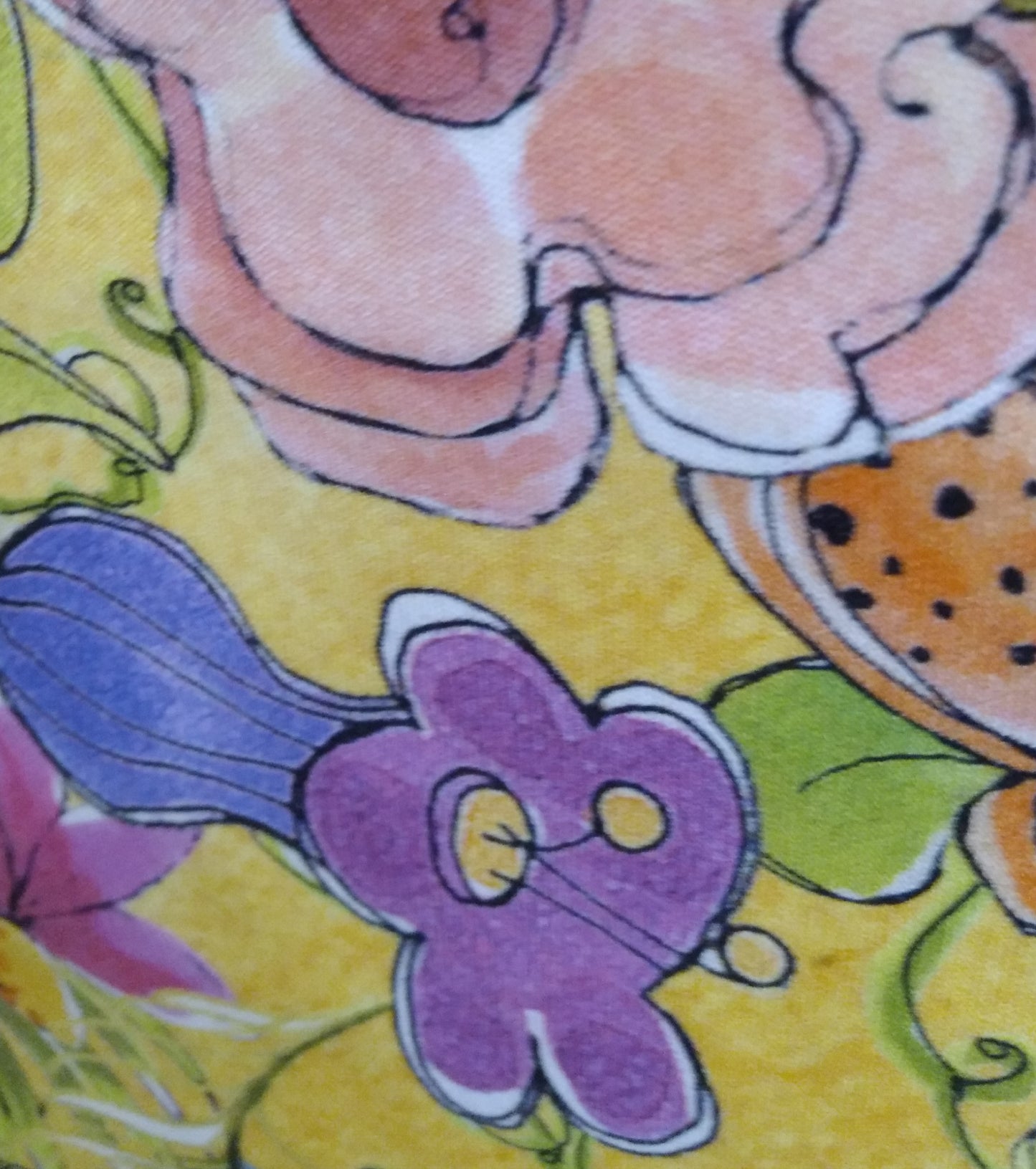 Loralie Designs Flamingo Floral Yellow / Multi 692-665