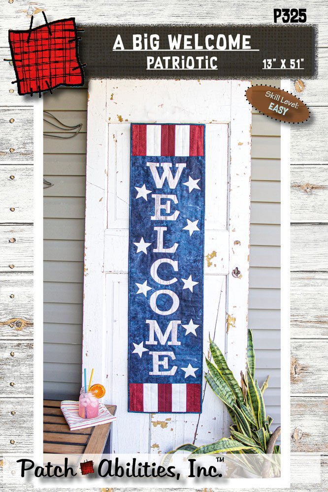 Patch Abilities, Inc. A Big Welcome Patriotic 13” x 51” (P325)
