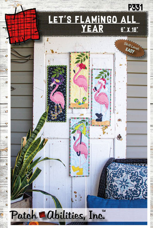 Patch Abilities, Inc. Let’s Flamingo All Year 6” x 18” (P331)