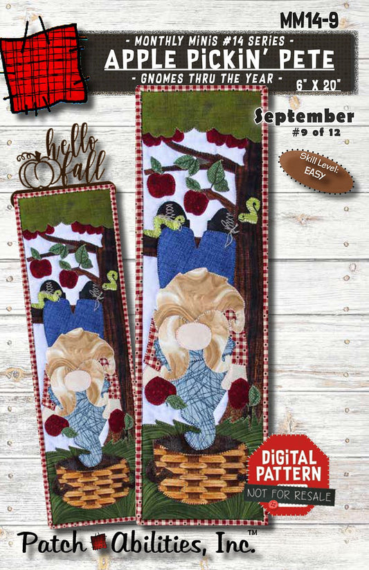 Patch Abilities, Inc. Apple Pickin’ Pete 6” x 20” (MM14-9)