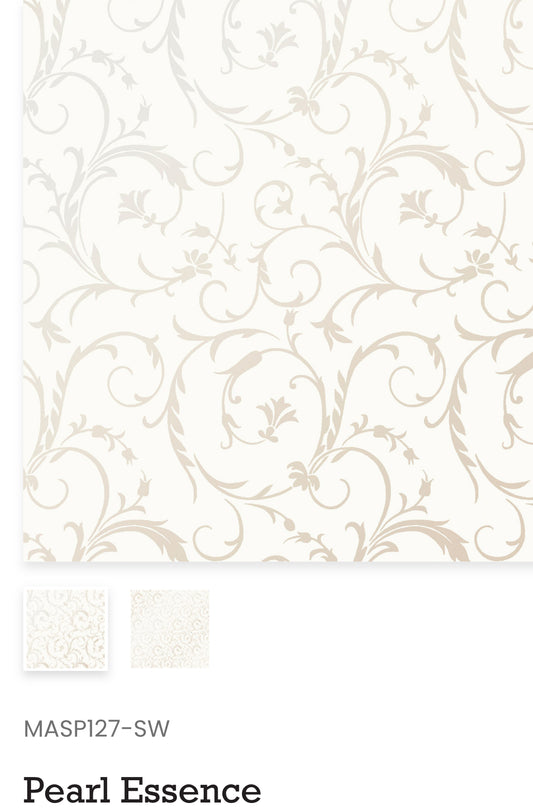 MASP127-SW Pearl on Soft White Scroll