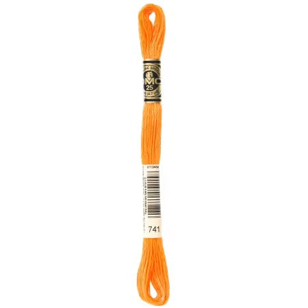 DMC Floss #741 Medium Tangerine