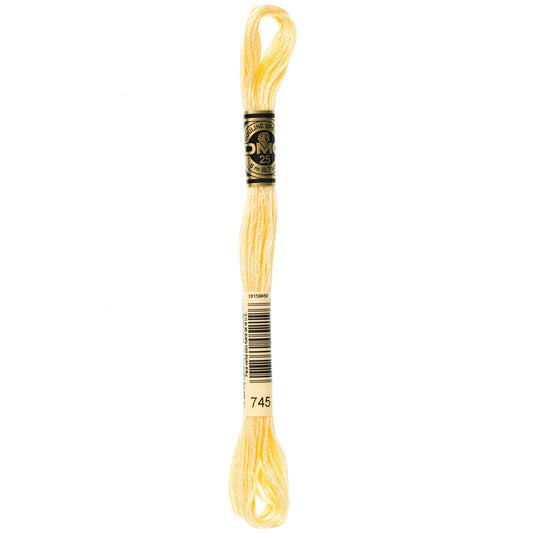 DMC Floss #745 Light Pale Yellow