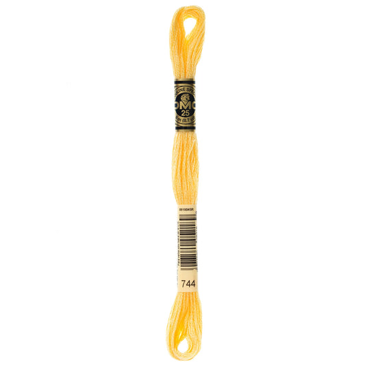 DMC Floss #744 Pale Yellow