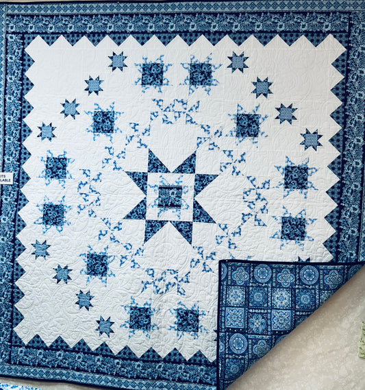Bluesette Stars Quilt Kit 72” x 72”