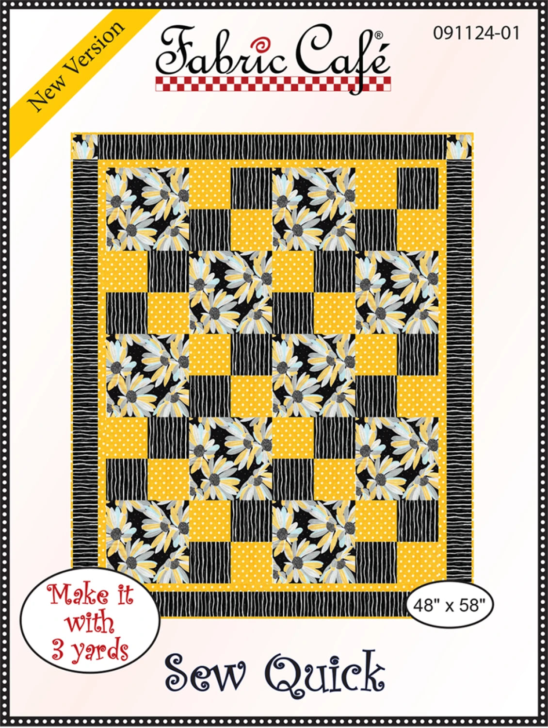 Fabric Cafe’ Sew Quick Pattern 48” x 58”