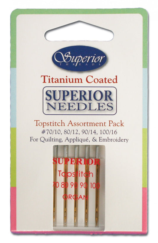 Superior Needles Titanium Coated Topstitch Assortment Pack