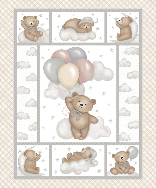 Sleepy Teddy Panel