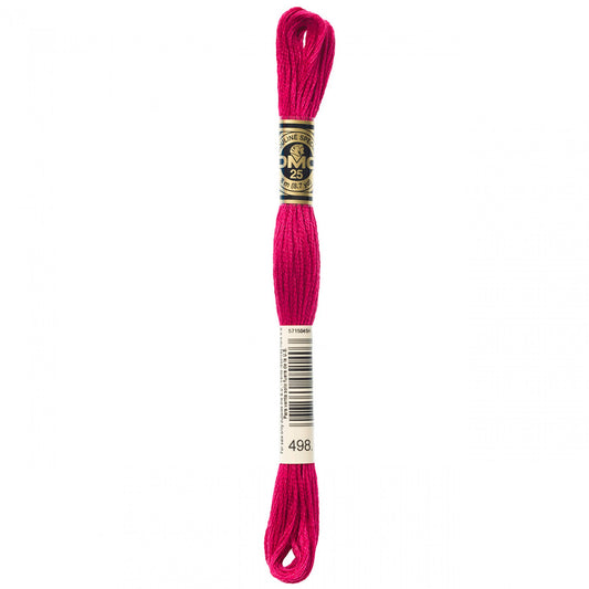 DMC Floss #498 Dark Christmas Red