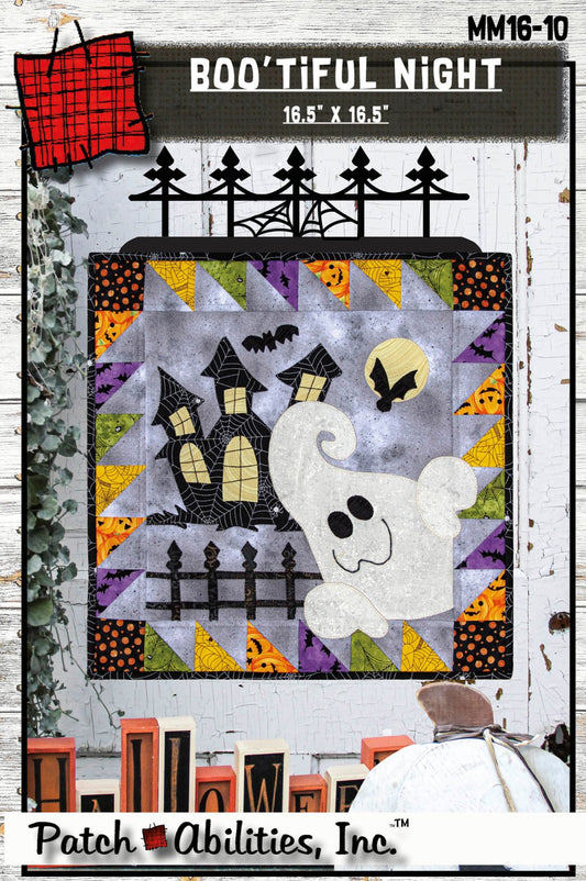 Patch Abilities, Inc. Boo’tiful Night Pattern #MM16-10 16.5” x 16.5”