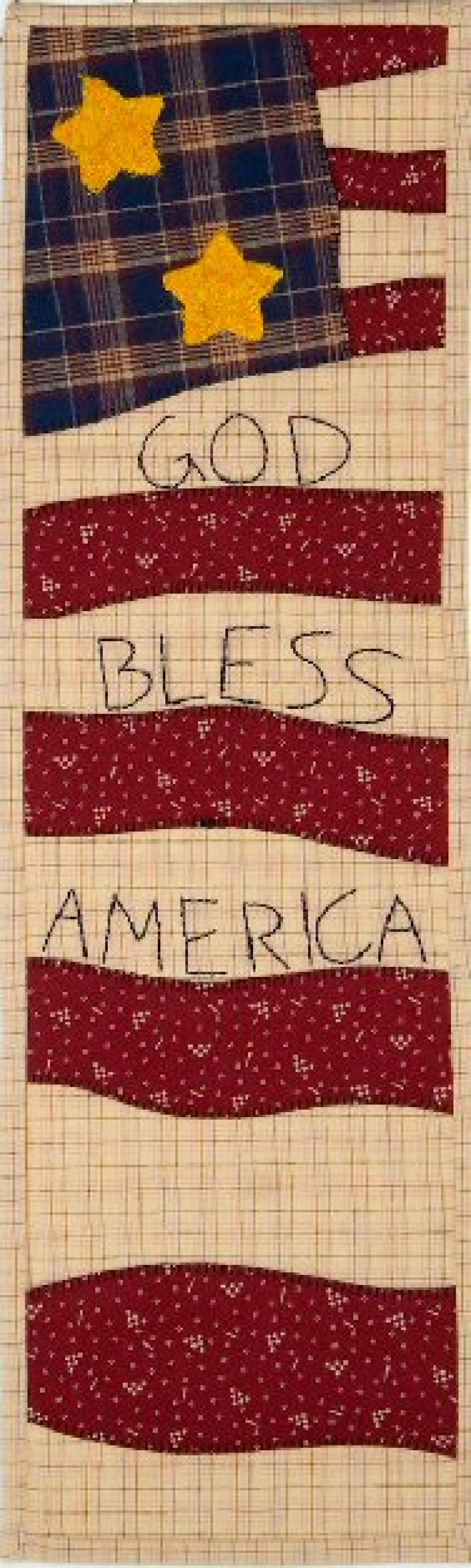 Patch Abilities, Inc. Bless America Pattern 6” x 20”