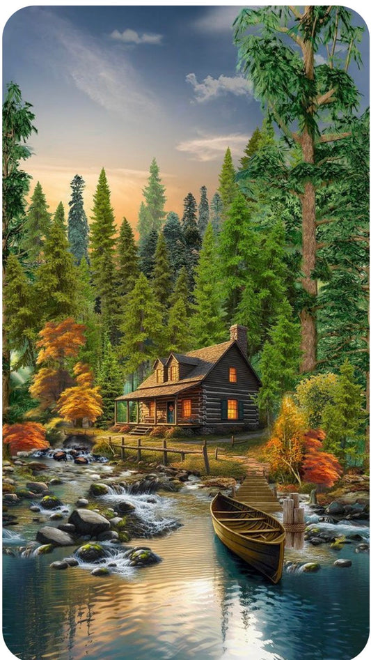 Timeless Treasures Woodland Retreat Panel 34” x 45”