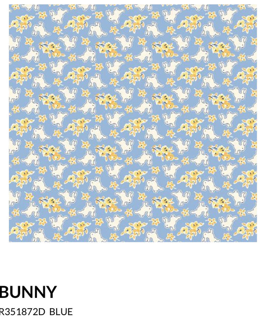 Aunt Grace Rock My Baby by Judie Rothermel for Marcus Fabrics Bunnies R351872D Blue