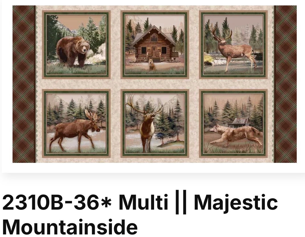 Majestic Mountainside by Jane Shade Beach for Henry Glass & Co. Patt# 2310B Col# 36