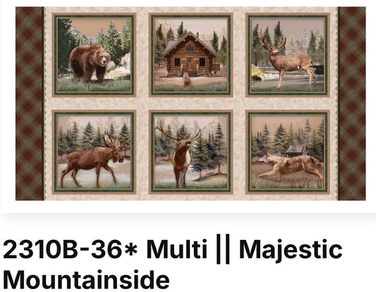 Majestic Mountainside by Jane Shade Beach for Henry Glass & Co. Patt# 2310B Col# 36