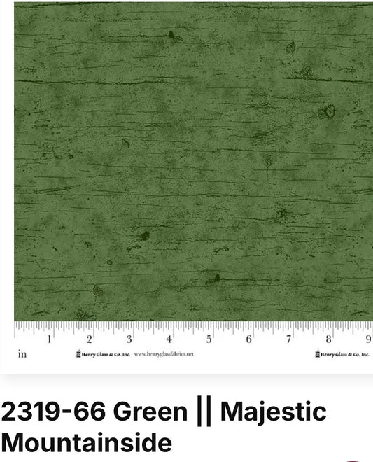Majestic Mountainside by Jane Spade Beach for Henry Glass & Co. Patt# 2319 Col# 66 Green