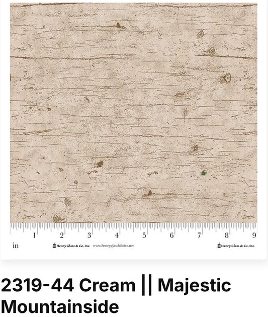 Majestic Mountainside by Jane Shade Beach for Henry Glass & Co. Patt# 2319 Col# 44 Cream