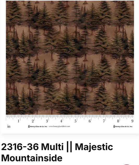 Majestic Mountainside by Jane Shade Beach for Henry Glass & Co. Patt#2316 Col# 36 Multi