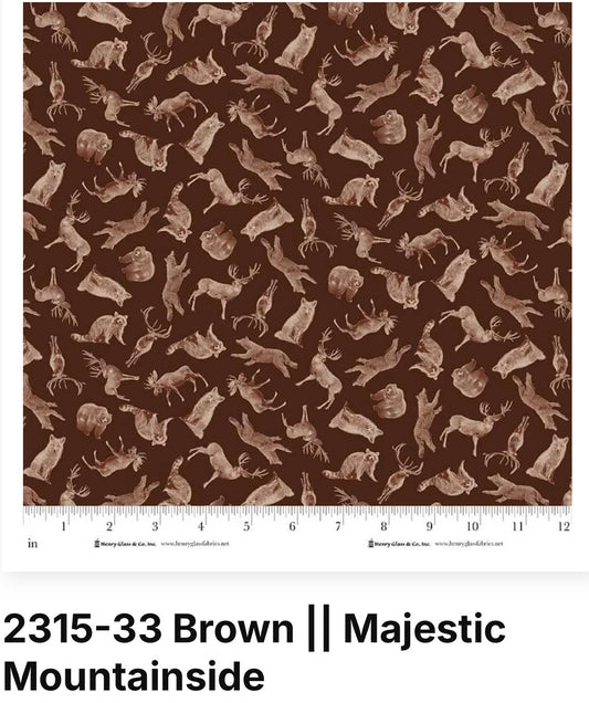 Majestic Mountainside by Jane Shade Beach for Henry Glass & Co. Patt# 2315 Col# 33 Brown