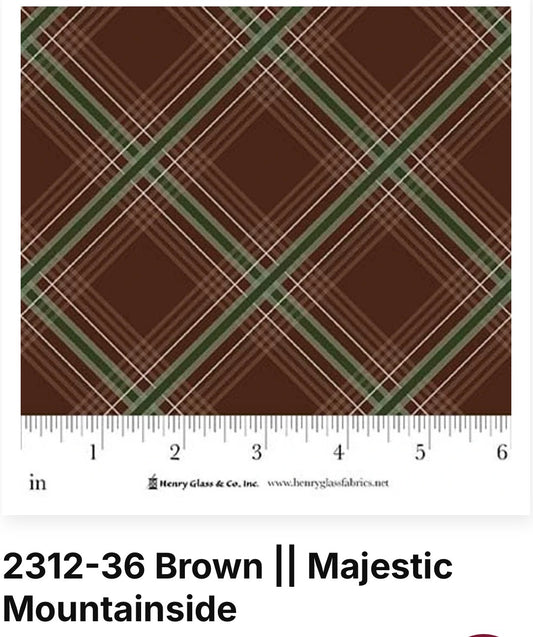 Majestic Mountainside by Jane Spade Beach for Henry Glass & Co. Patt# 2312 Col# 36 Brown