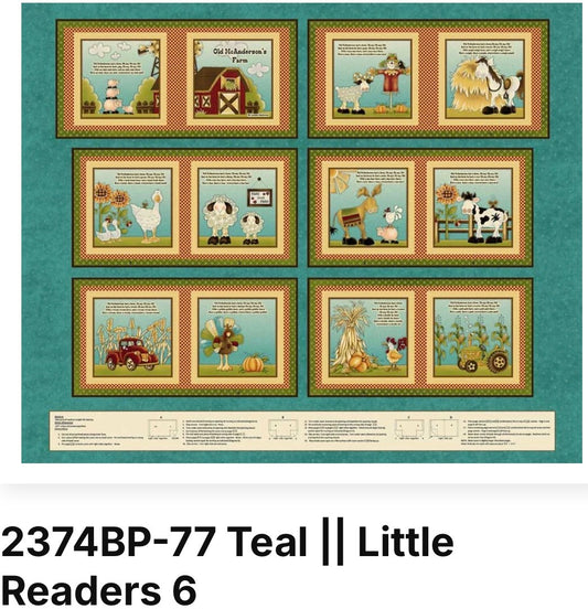Little Readers 6 Old McAnderson’s Farm Patt# 2374BP Col# 77 Teal