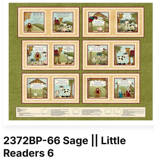 Little Readers 6 by Leanne Anderson and Kaytlyn Kuebler “Do You See What I See” Patt# 2372BP Col# 66 Sage