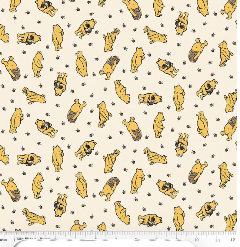 Riley Blake Designs Flannel Winnie the Pooh Toss Cream F17503-Cream