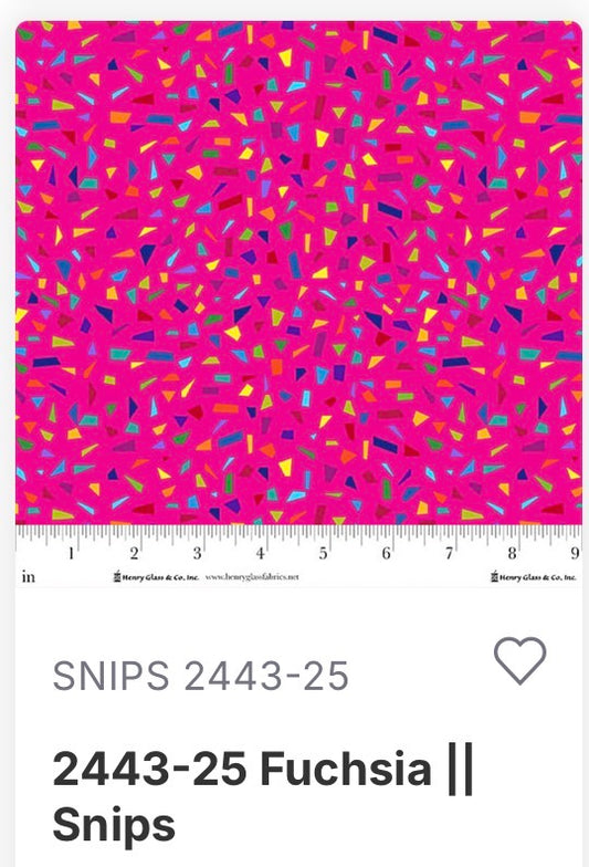 Henry Glass & Co. Snips by Goldi L. Studio PATT# 2443 COL# 25 Fuchsia