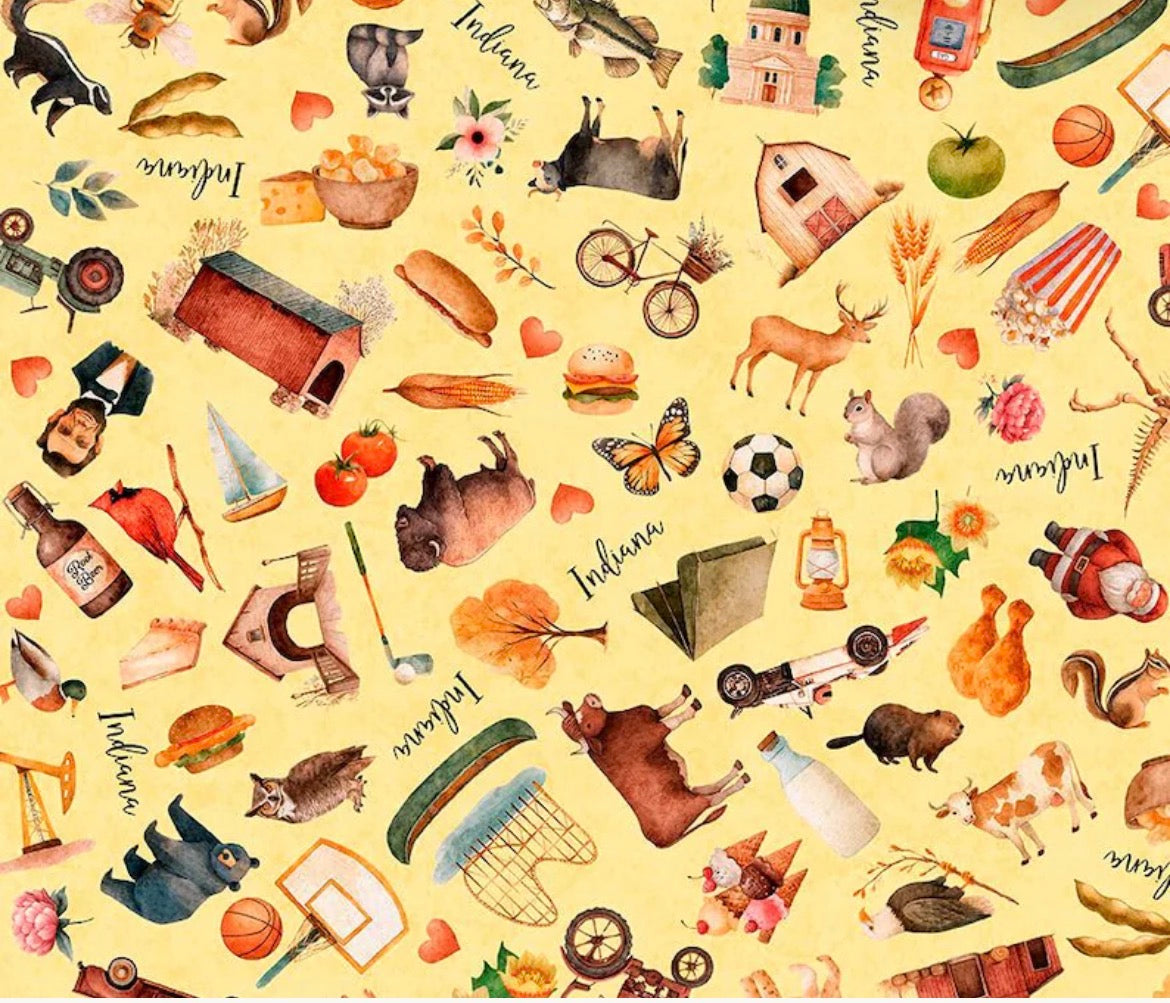 Indiana Shop Hop 2026 IN Icons Butter 2600-32024-S